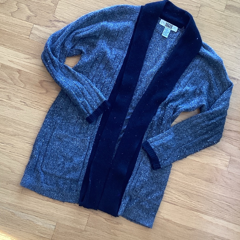 Heathered Grey Open Cardigan